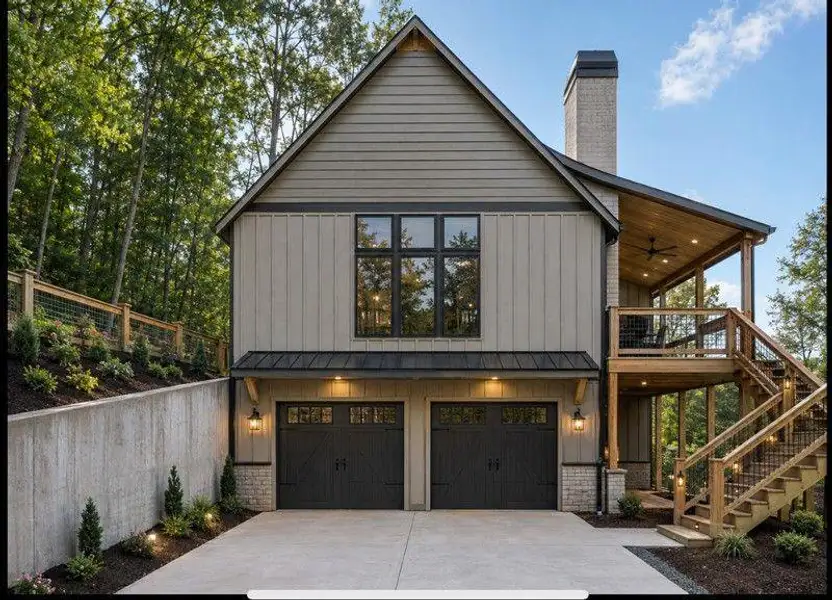 Front exterior of a new home in , Cleveland, GA, highlighting curb appeal (Image 2). Front exterior of a new home in , Cleveland, GA, highlighting curb appeal (Image 2).