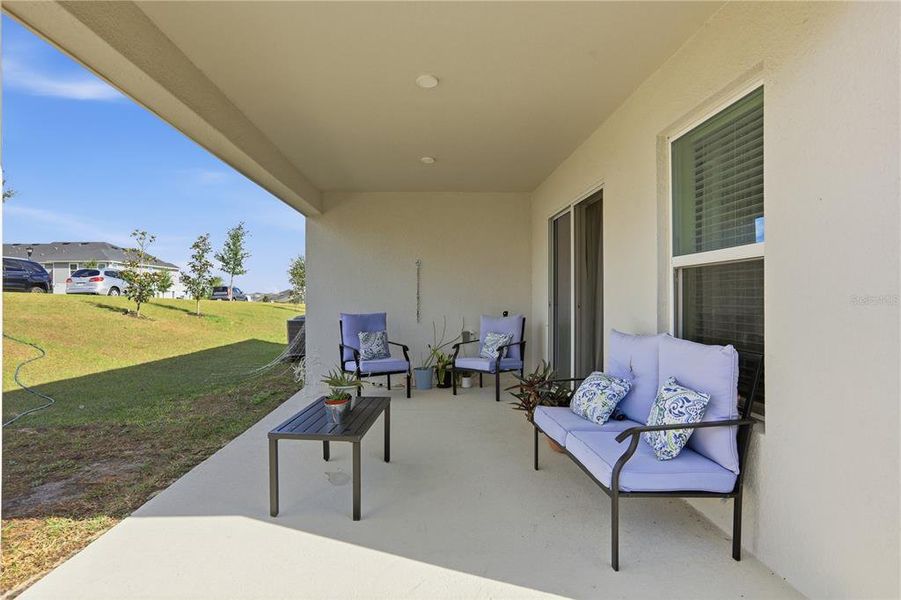 Exterior details and patio area of a home in Bellaviva I at Westside, Davenport (Image 4).