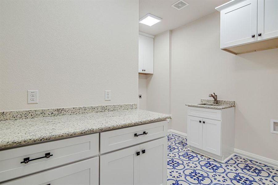 Full W/D area, Utility Sink, Folding Counter & Room for Refrigerator/Freezer Full W/D area, Utility Sink, Folding Counter & Room for Refrigerator/Freezer