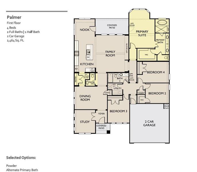 2D floor plan layout of this home in The Estates at La Cima, San Marcos, TX (Image 3).