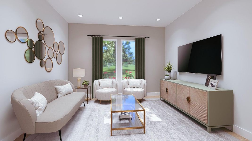 Virtually Staged Flex Room
