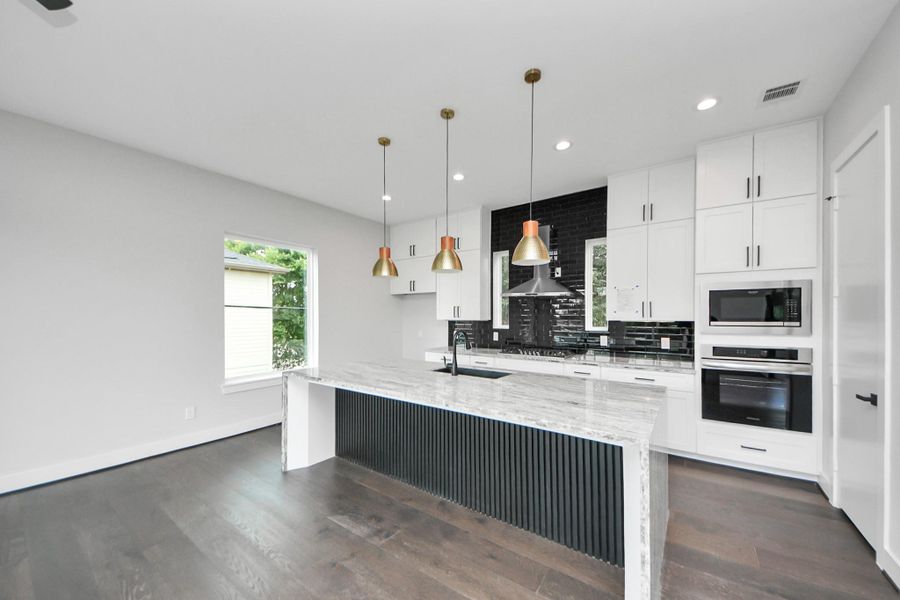 Kitchen detail highlighting modern finishes