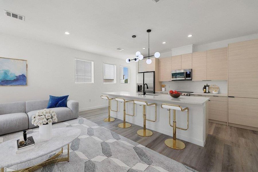 Furnished interior view inside a new home in , Lago Vista (Image 10).
