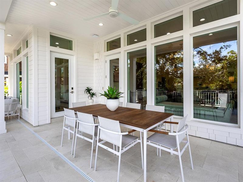 Exterior details and patio area of a home in , Sarasota (Image 25).