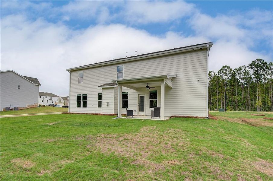 Front exterior of a new home in Kingston, Locust Grove, GA, highlighting curb appeal (Image 23).
