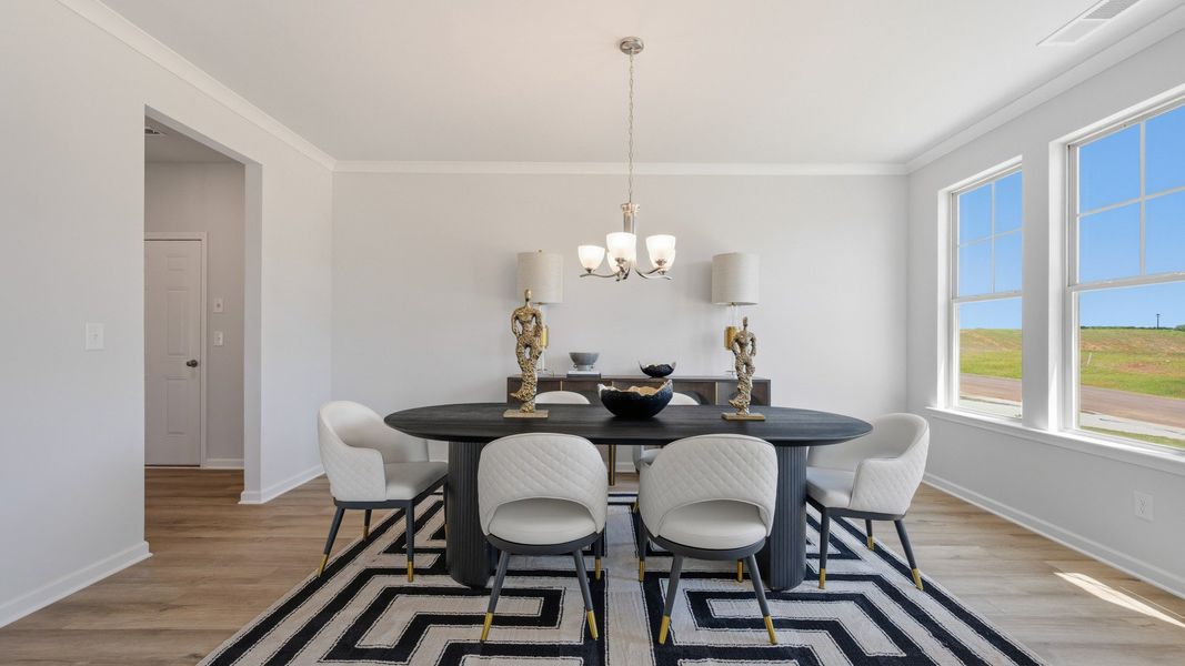 Representative furnished interior of a home built from the Stonefield - Side Entry by DRB Homes in Brighton, Locust Grove (Image 6).