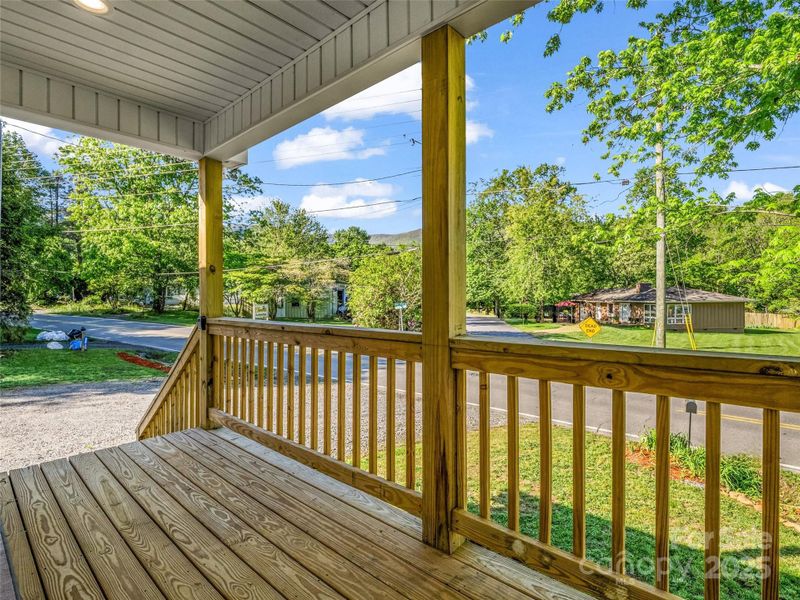 Exterior details and patio area of a home in , Black Mountain (Image 24).
