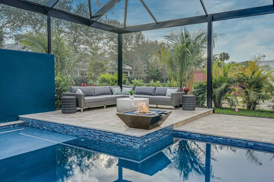 2D floor plan layout for the Sand Dollar Grande by GHO Homes in The Strand, Indian River Shores, FL (Image 104).