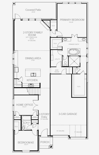 2D floor plan layout for the 3241W by Perry Homes in Two Step Farm 50', Montgomery, TX (Image 4). 2D floor plan layout for the 3241W by Perry Homes in Two Step Farm 50', Montgomery, TX (Image 4).
