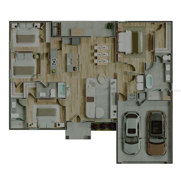 2D floor plan layout of this home in , Citrus Springs, FL (Image 5).