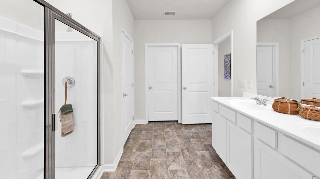 Representative furnished interior of a home built from the Denton by D.R. Horton in Millstone Village, Morristown (Image 32).