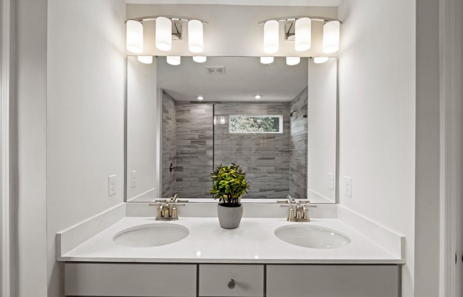Owner's Bath with Dual Bowl Vanity and Walk-In Shower Owner's Bath with Dual Bowl Vanity and Walk-In Shower