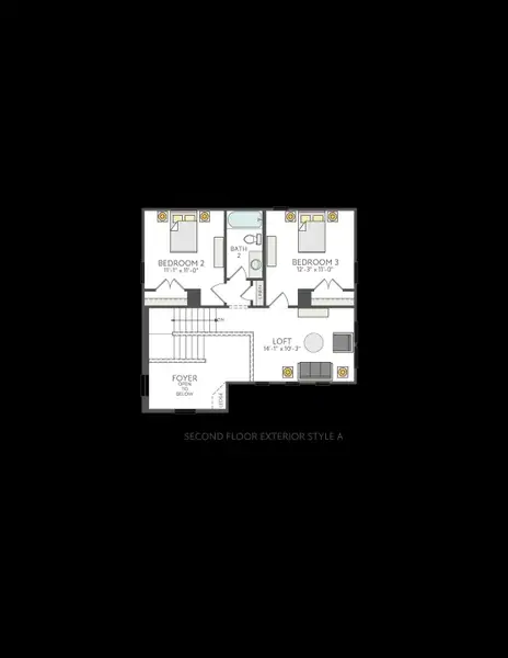 2D floor plan layout of this home in Terrace Collection At Turner's Crossing, Buda, TX (Image 5). 2D floor plan layout of this home in Terrace Collection At Turner's Crossing, Buda, TX (Image 5).