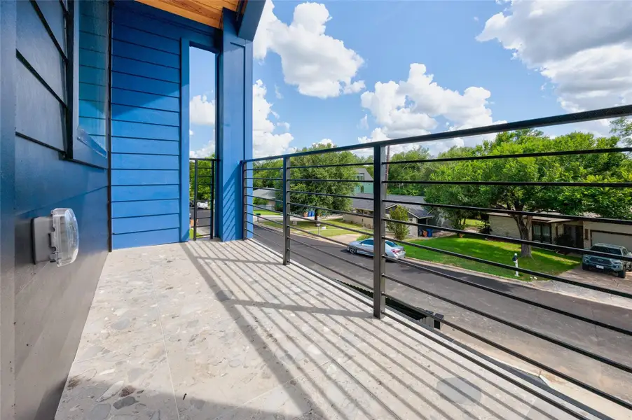 Exterior details and patio area of a home in , Austin (Image 4). Exterior details and patio area of a home in , Austin (Image 4).