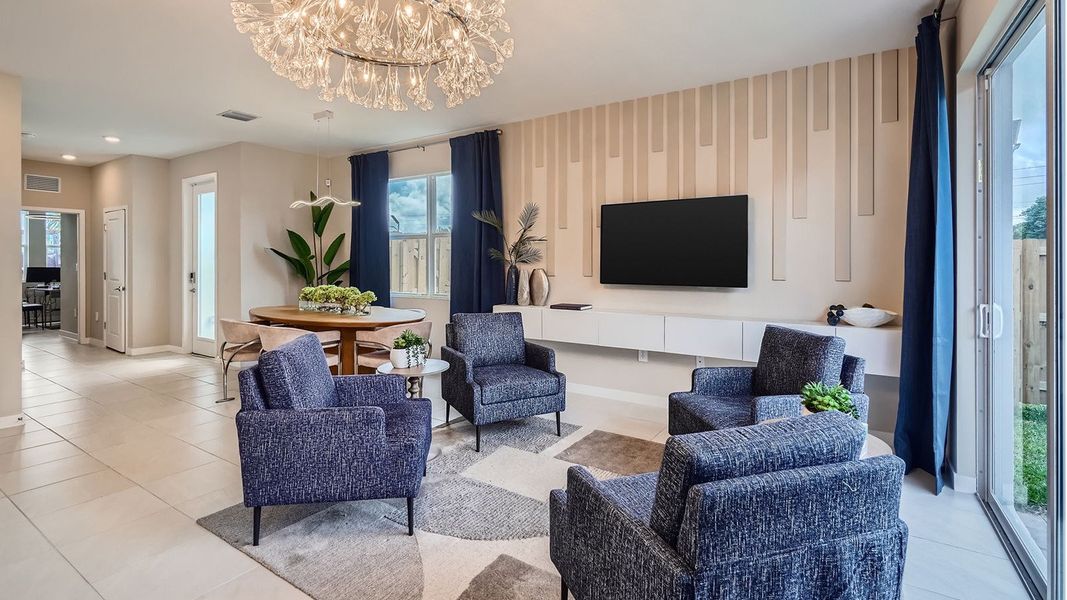 Representative furnished interior of a home built from the Denali by D.R. Horton in Parker Pointe, Homestead (Image 4). Representative furnished interior of a home built from the Denali by D.R. Horton in Parker Pointe, Homestead (Image 4).