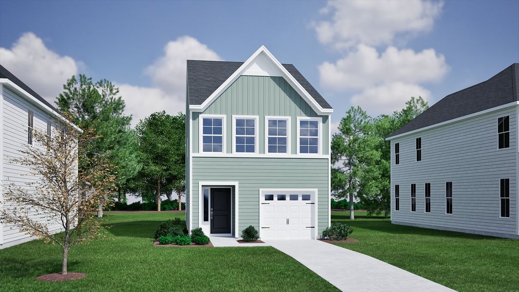 Representative exterior photo of a completed home built from the Dillon - Genesis Value Collection by Mungo Homes in Central Creek, Goose Creek, SC (Image 4).