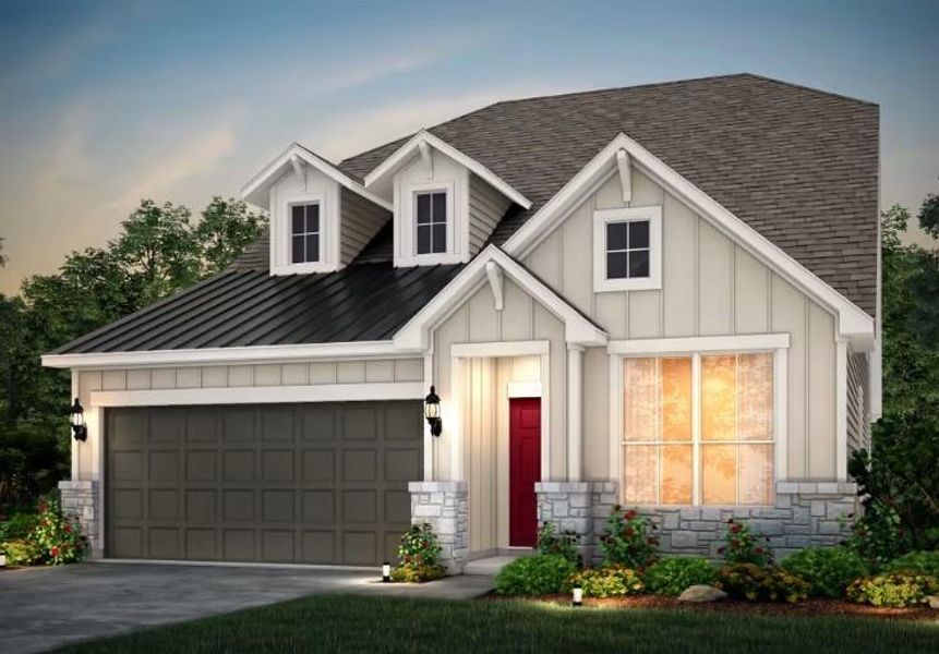 Pulte Homes, Woodland elevation G, rendering