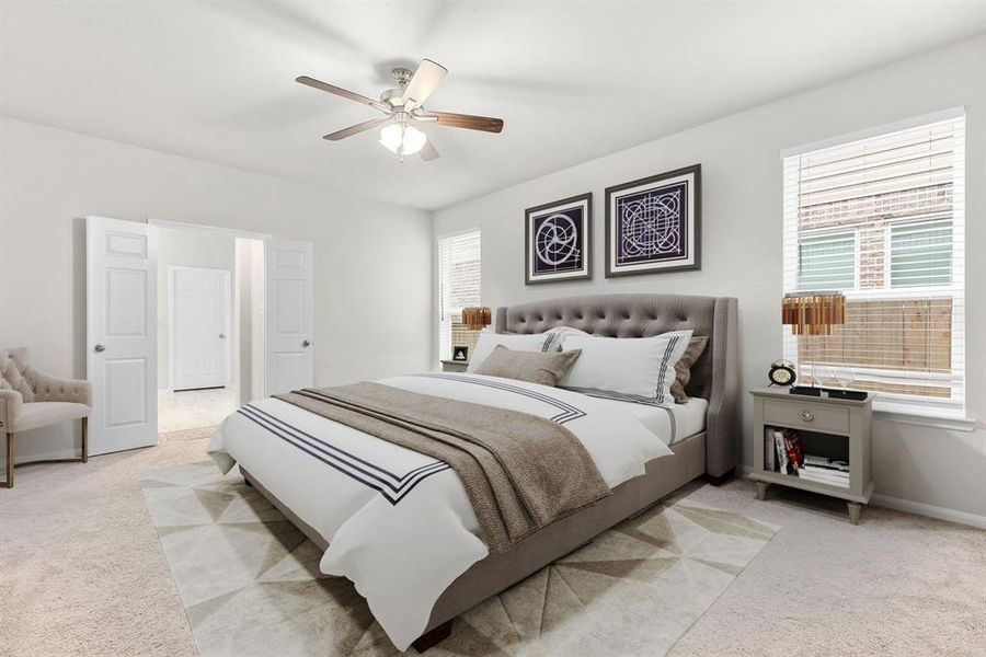 Virtual Staging of The master Bedroom