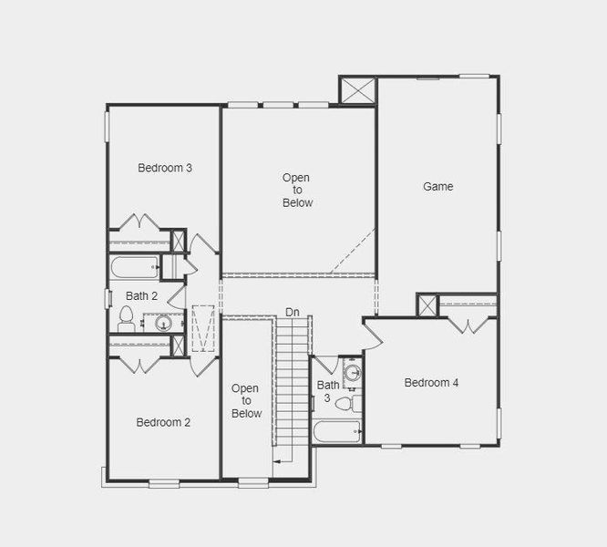 Structural options added include: Study, additional windows in casual dining and open stair railing.