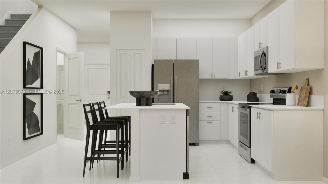Furnished interior view inside a new home in Pineland Crest, Miami (Image 9).