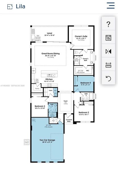 Bath 3 open to hall, not bedroom when choosing bedroom 4 option