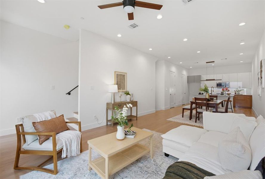 Furnished interior view inside a new home in , Dallas (Image 11).