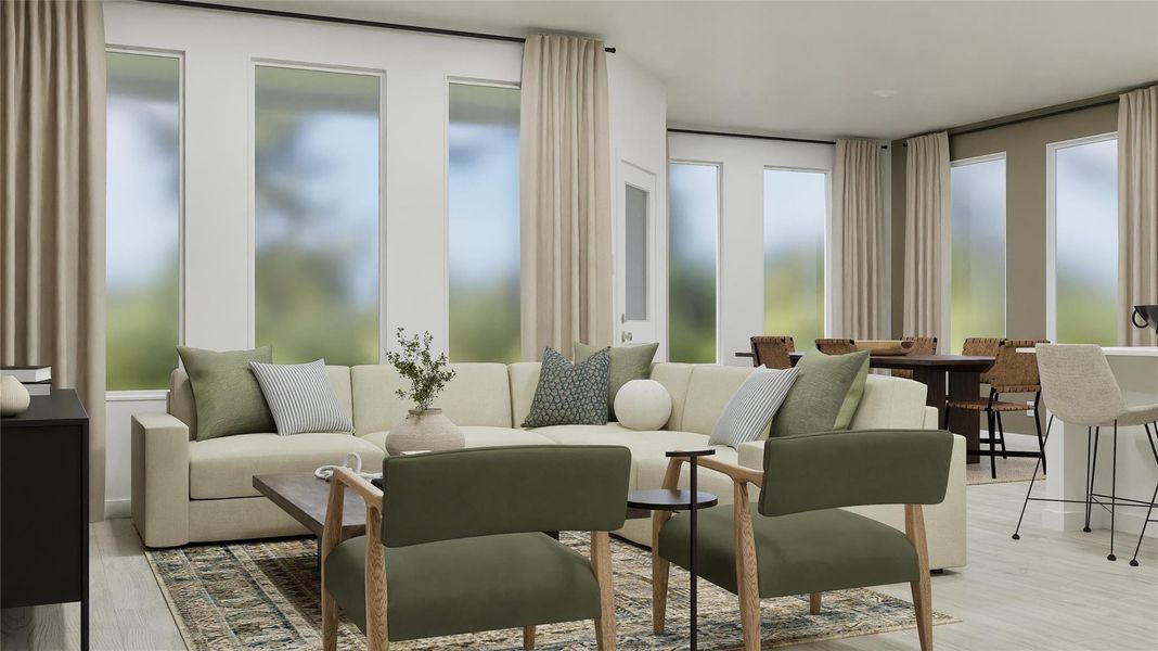 Furnished interior view inside a new home in Woodfield Preserve, Georgetown (Image 12). Furnished interior view inside a new home in Woodfield Preserve, Georgetown (Image 12).