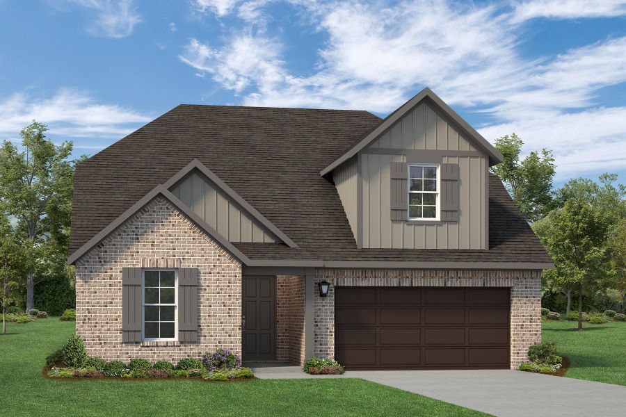 Representative exterior photo of a completed home built from the Honor by Rockwell Homes in Creekside, Royse City, TX (Image 34).