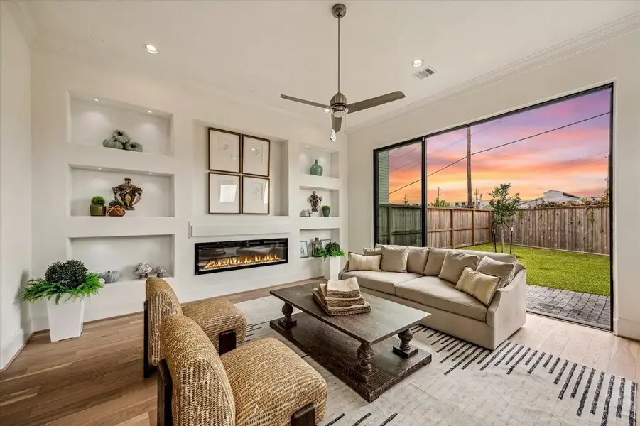 stunning living room with builtin shelves and 12 ft ceilings and large backyard stunning living room with builtin shelves and 12 ft ceilings and large backyard
