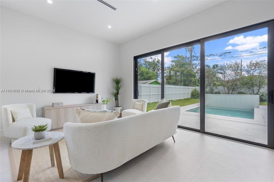 Furnished interior view inside a new home in , Miami (Image 3).