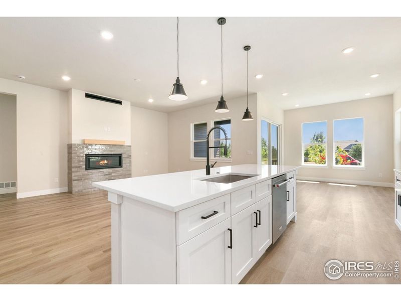 Furnished interior view inside a new home in Festival at RainDance, Windsor (Image 7).