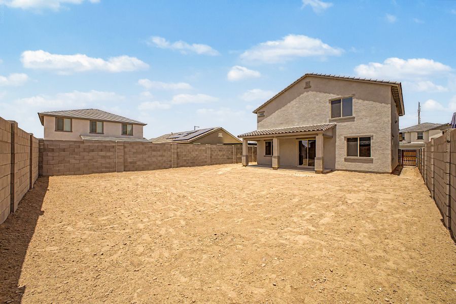 Exterior details and patio area of a home in Bentridge, Buckeye (Image 3).