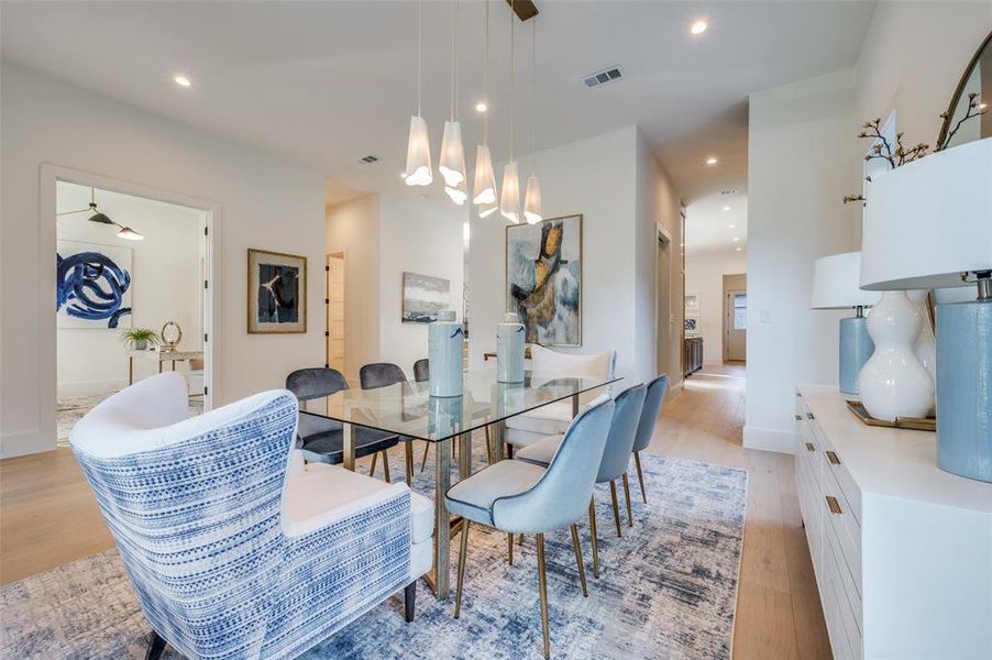 Dining room featuring light hardwood / wood-style floors