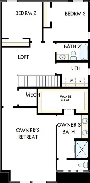 2D floor plan layout of this home in Baseline Foothills Collection, Broomfield, CO (Image 3). 2D floor plan layout of this home in Baseline Foothills Collection, Broomfield, CO (Image 3).