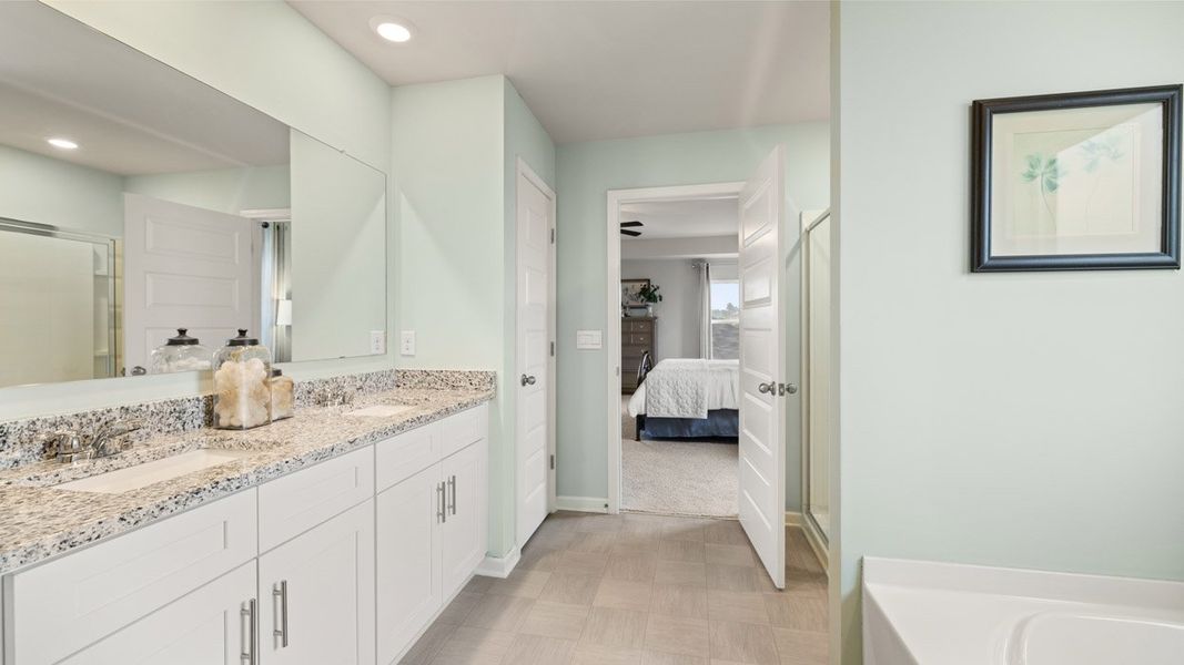 Representative furnished interior of a home built from the MANSFIELD by D.R. Horton in Carolina Groves, Moncks Corner (Image 14).