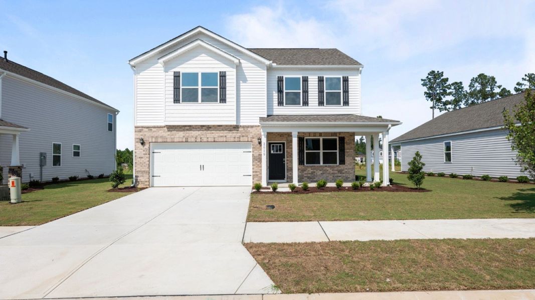 Front exterior of a new home in West New Bern, New Bern, NC, highlighting curb appeal (Image 1).