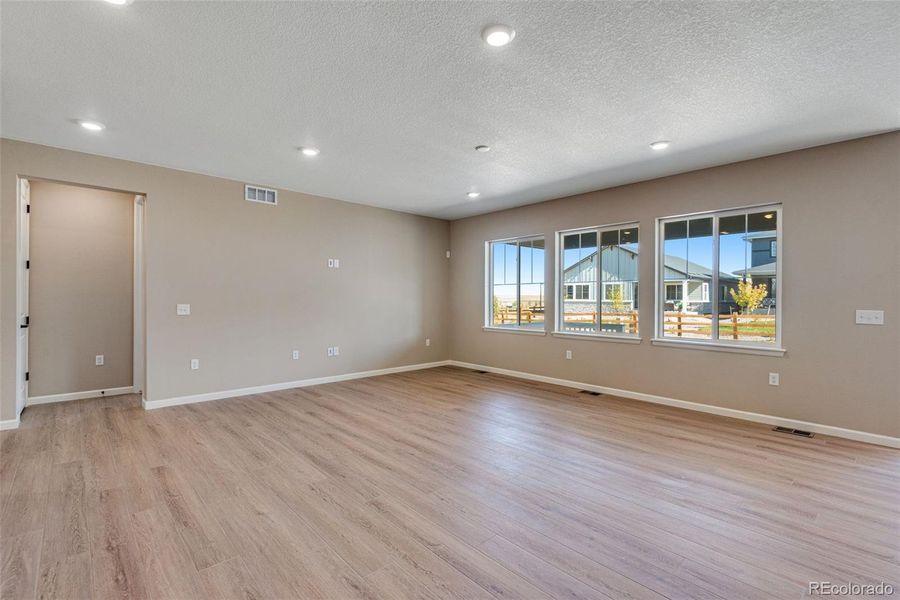 Spacious, unfurnished interior of a new home in Ensemble at The Aurora Highlands, Aurora (Image 35). Spacious, unfurnished interior of a new home in Ensemble at The Aurora Highlands, Aurora (Image 35).