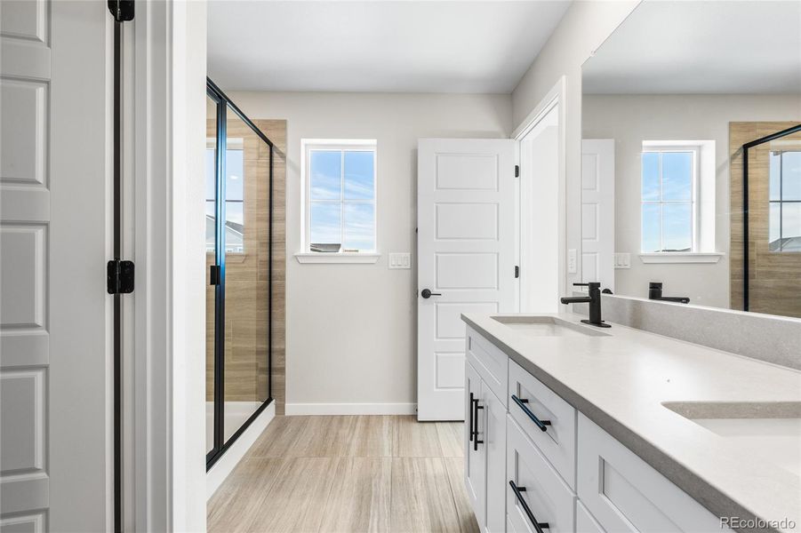 Furnished interior view inside a new home in Painted Prairie, Aurora (Image 5). Furnished interior view inside a new home in Painted Prairie, Aurora (Image 5).