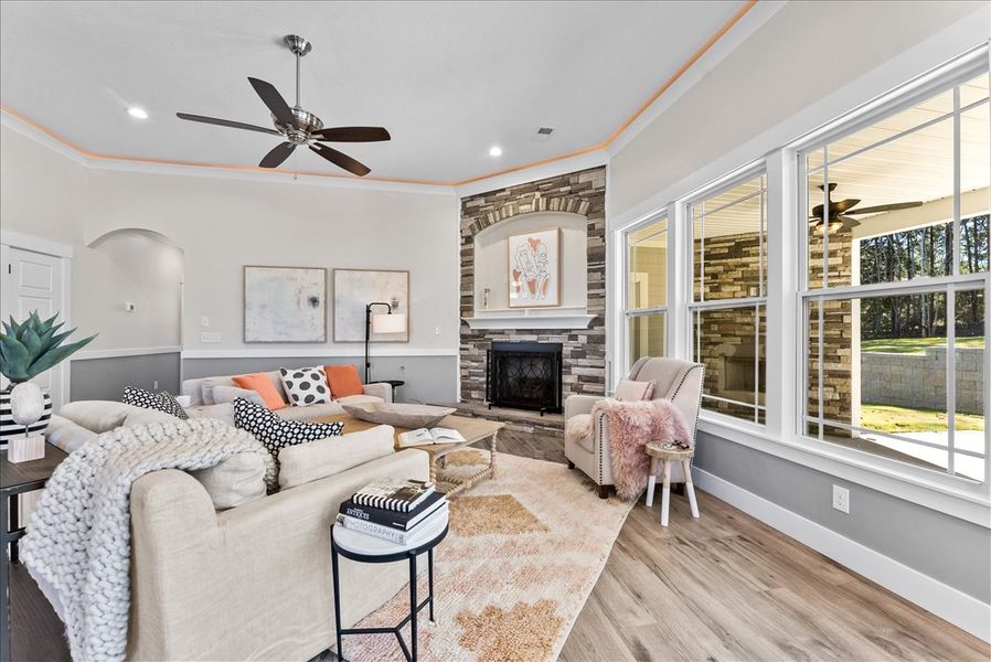 Representative furnished interior of a home built from the Drayton Elite by Enchanted Homes in Smokey Hills, Campobello (Image 9).