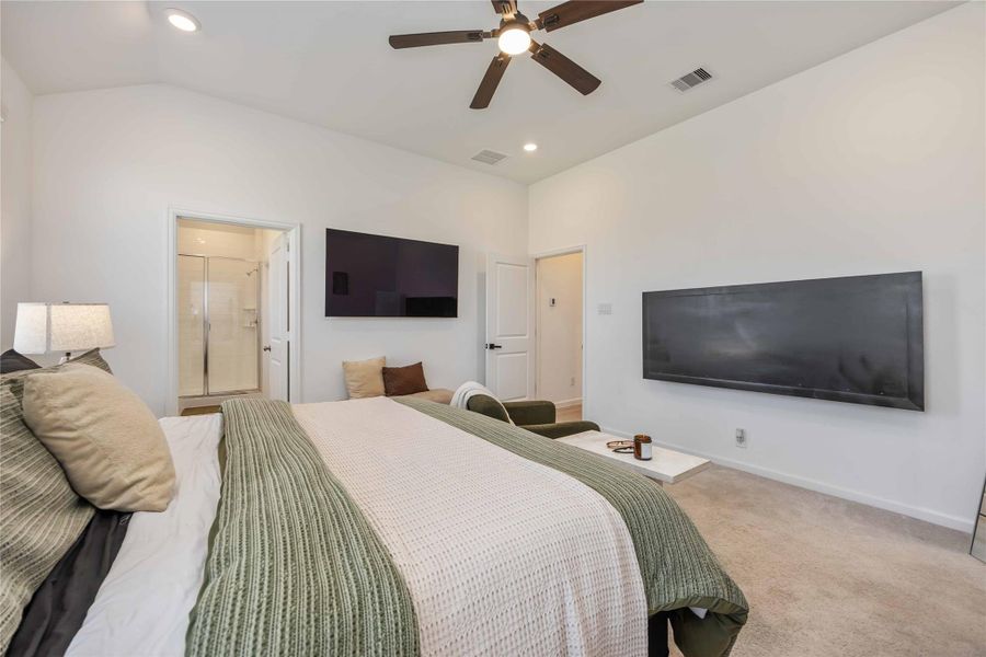 Furnished interior view inside a new home in Balmoral: Avante Collection, Houston (Image 19). Furnished interior view inside a new home in Balmoral: Avante Collection, Houston (Image 19).