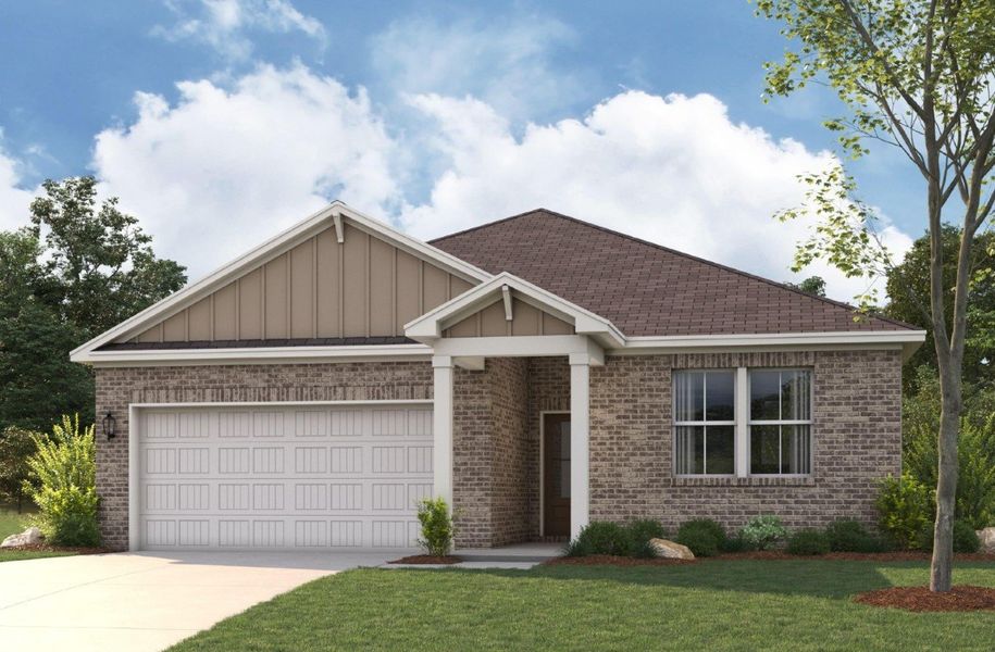 Representative exterior photo of a completed home built from the Geneva by Century Communities in Belleview Manor, Fairburn, GA (Image 1). Representative exterior photo of a completed home built from the Geneva by Century Communities in Belleview Manor, Fairburn, GA (Image 1).