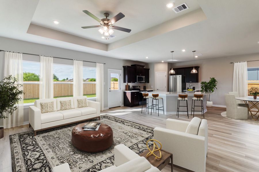 Representative furnished interior of a home built from the Marfa by Omega Builders in Hillside Village, Temple (Image 5). Representative furnished interior of a home built from the Marfa by Omega Builders in Hillside Village, Temple (Image 5).