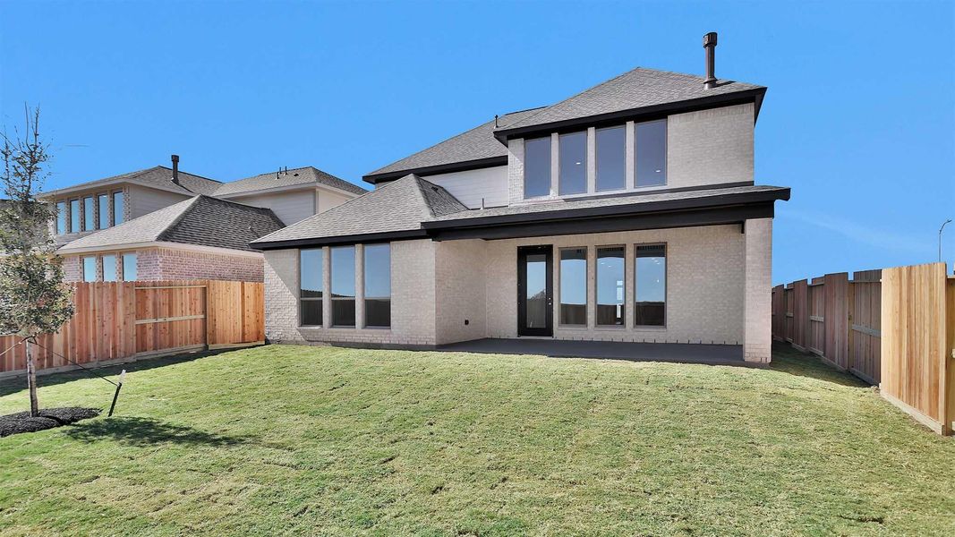 Exterior details and patio area of a home in Valencia 50', Manvel (Image 3). Exterior details and patio area of a home in Valencia 50', Manvel (Image 3).