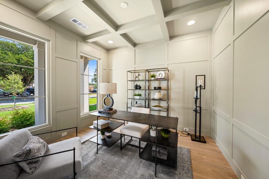 Furnished interior view inside a new home in , Dallas (Image 27).