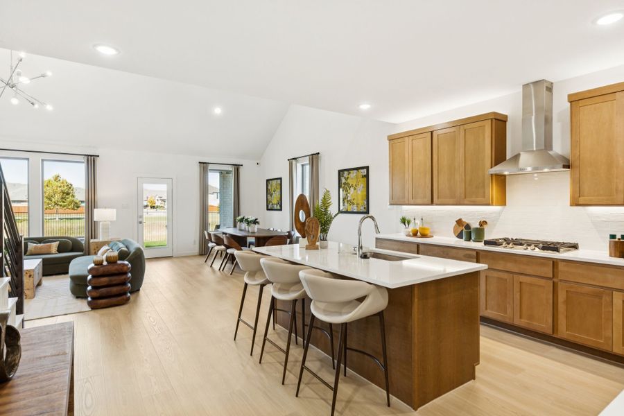 Kitchen in the Winters home plan by Trophy Signature Homes