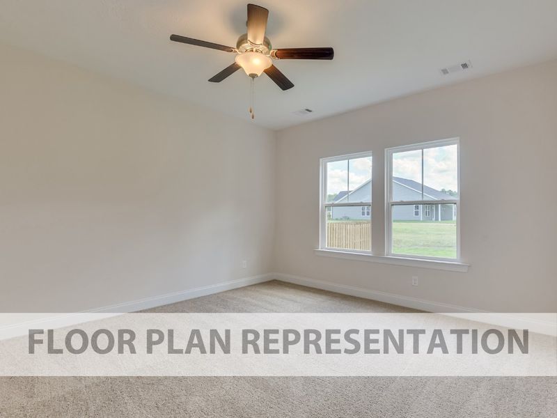 Main-Level Primary Bedroom | 1800 Plan by Ivey Homes Main-Level Primary Bedroom | 1800 Plan by Ivey Homes