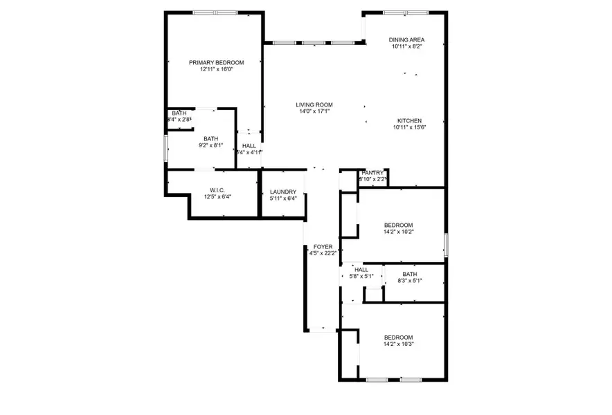 2D floor plan layout for the Essex by Cheldan Homes in Stoneview, Glen Rose, TX (Image 5).