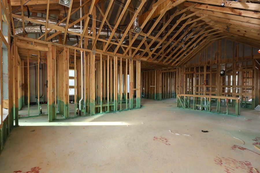 In-progress construction of a new home in Woodson’s Reserve, Spring, TX (Image 5).