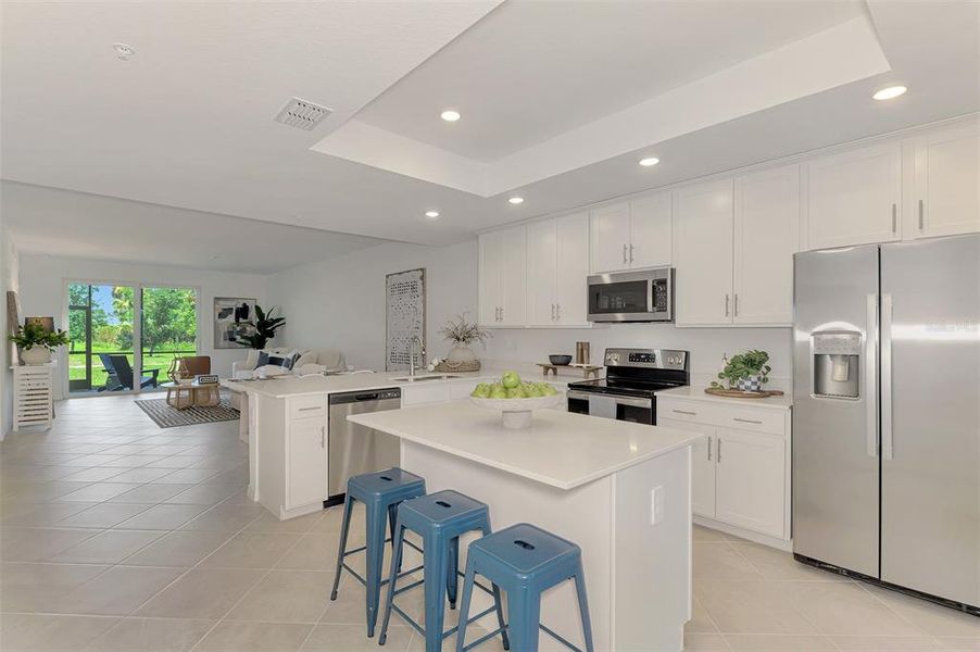 Furnished interior view inside a new home in Wellen Park Golf & Country Club, Venice (Image 44).