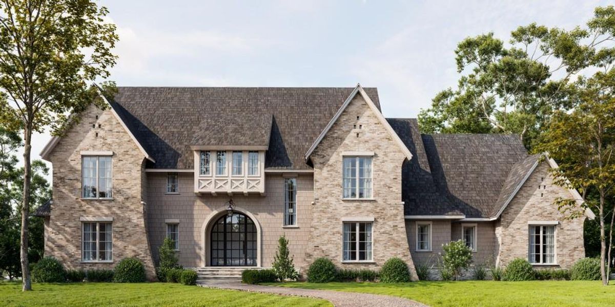 Front exterior of a new home in , Canton, GA, highlighting curb appeal (Image 1).